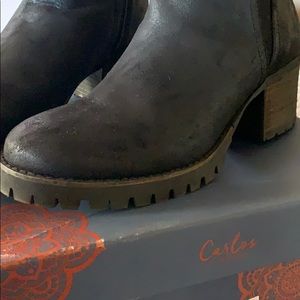 Carlos lug bottom black boots